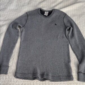 Abercrombie & Fitch Textured Gray Crewneck Sweater
